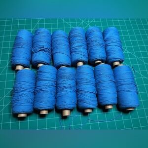 Set of Blue Yarn Spools